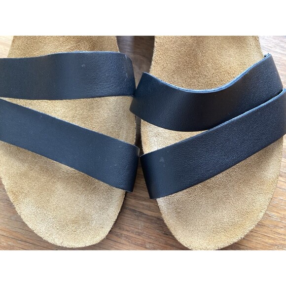 Naot Kayla Leather Sandals 11 Black Strappy Casual Cork - Picture 10 of 14
